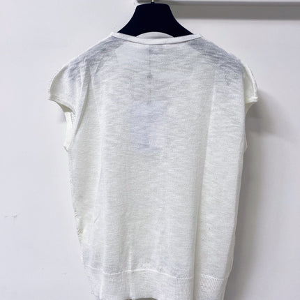 CHANEL 26S KNIT V-NECK TOP STYLE 1271