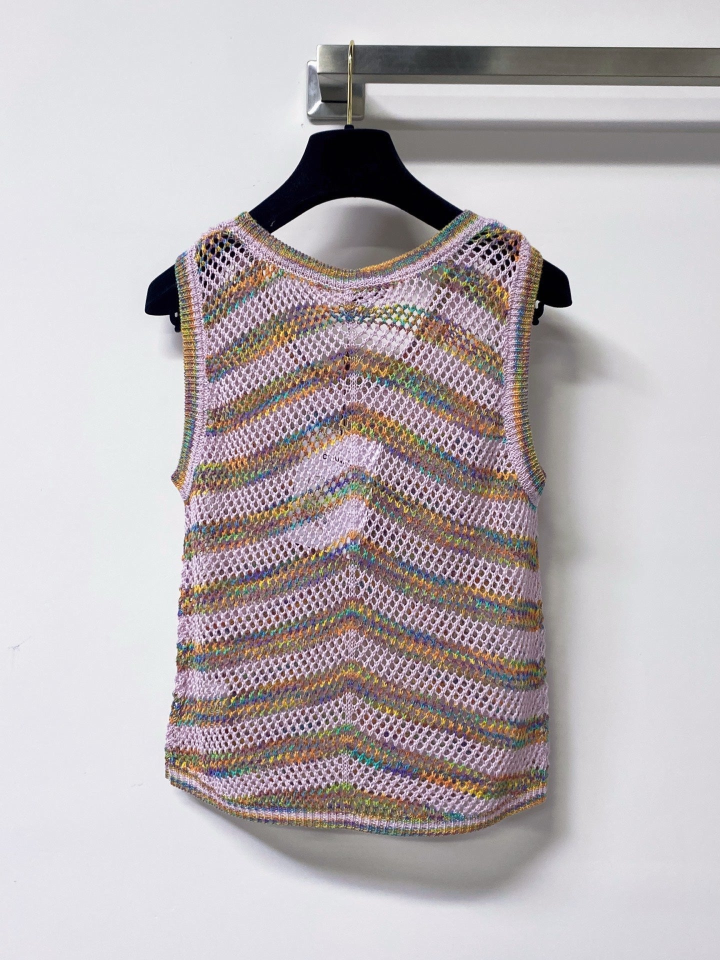 CHANEL 26S OPEN KNIT STRIPED TOP STYLE 1241