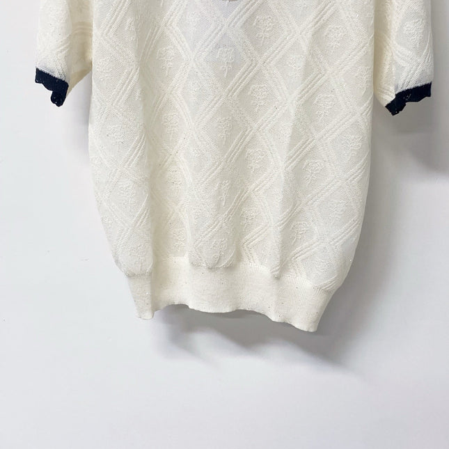 CHANEL 26S SHORT SLEEVE KNIT TOP STYLE 1236