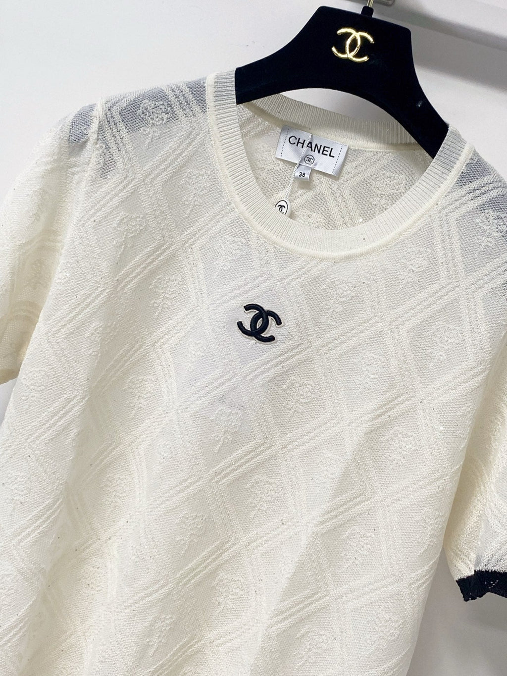 CHANEL 26S SHORT SLEEVE KNIT TOP STYLE 1236
