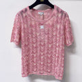CHANEL 26S SHORT SLEEVE KNIT TOP STYLE 1234