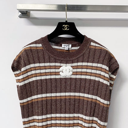 CHANEL 26S SLEEVELESS KNIT TOP 1396