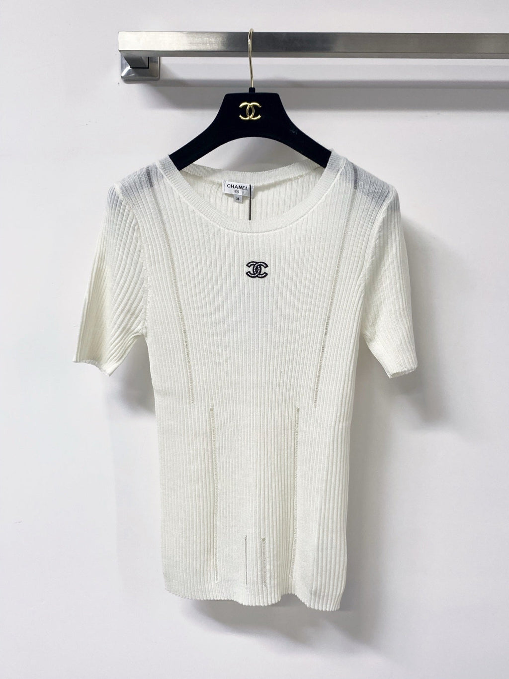 CHANEL 26S SHORT-SLEEVE KNIT TOP 1304
