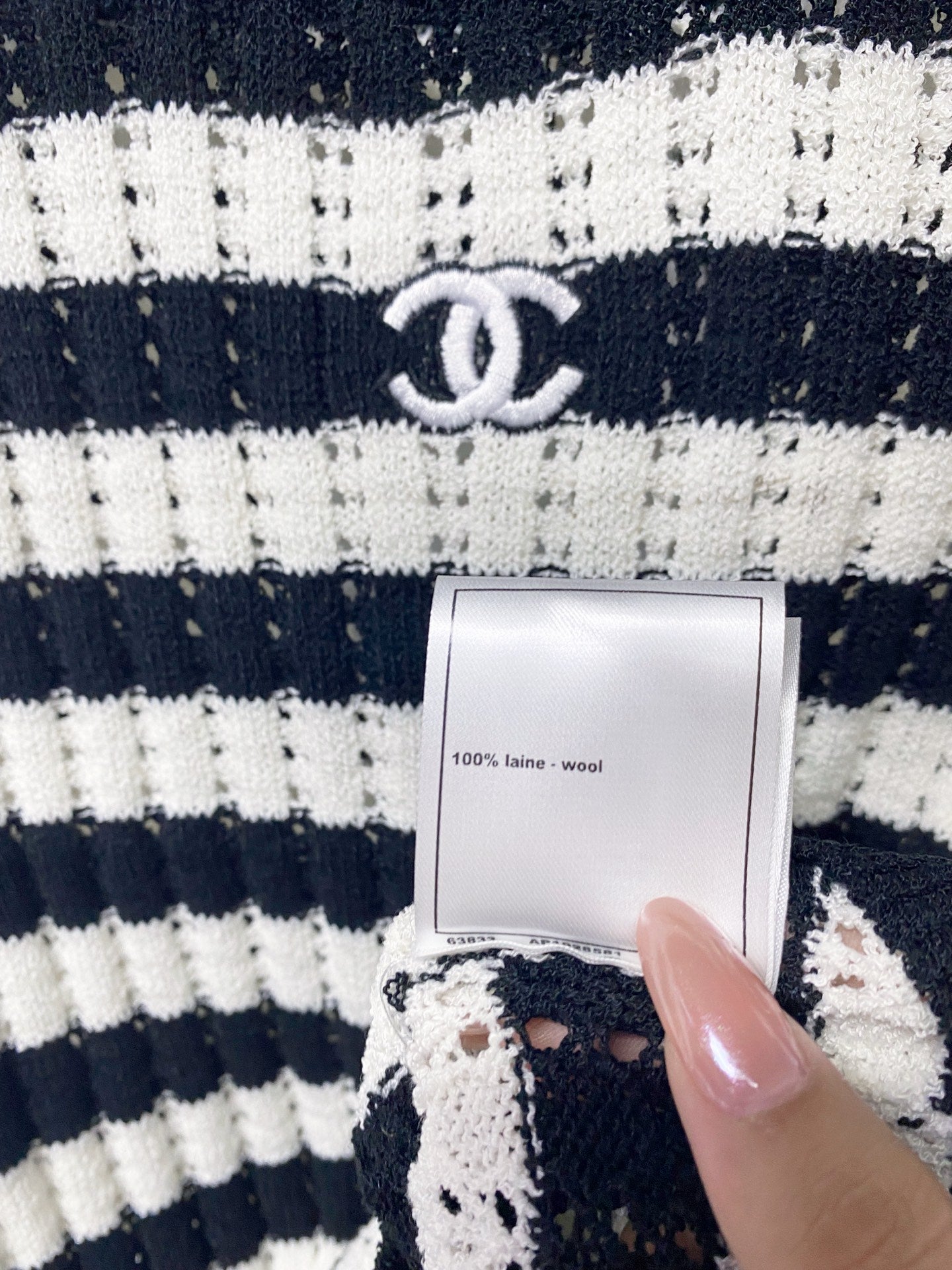 CHANEL 26S STRIPED KNIT TANK 1296