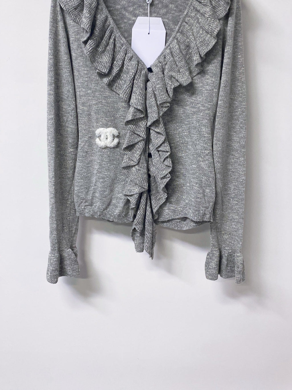 CHANEL 26S RUFFLE KNIT CARDIGAN 1309