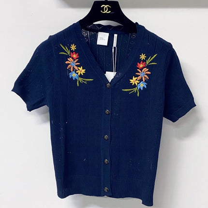 DIOR 26S SHORT-SLEEVE KNIT CARDIGAN 1300