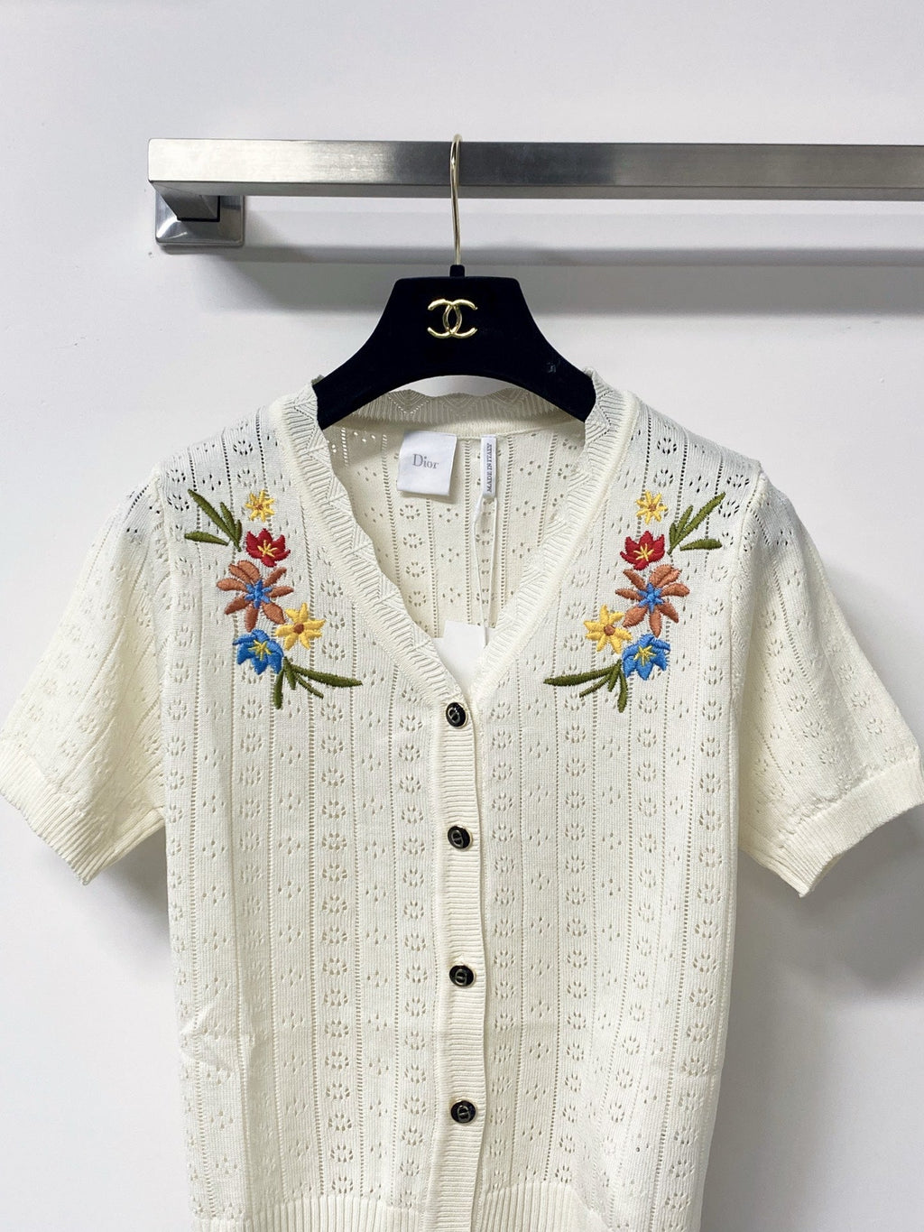 DIOR 26S SHORT-SLEEVE KNIT CARDIGAN 1299