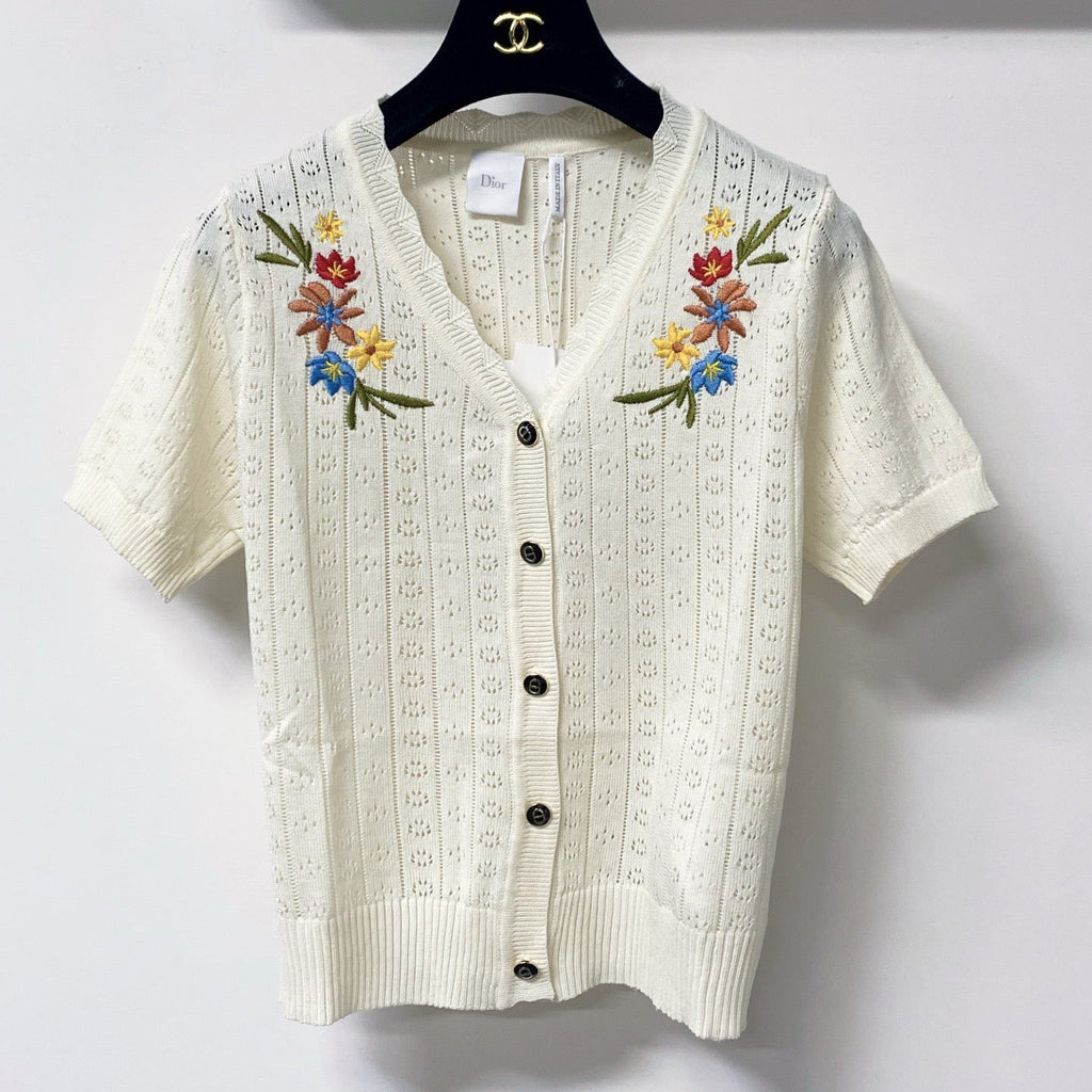 DIOR 26S SHORT-SLEEVE KNIT CARDIGAN 1299