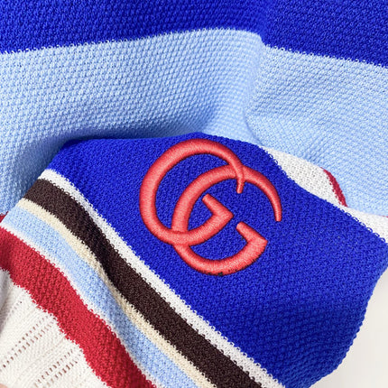 GUCCI 26S SHORT-SLEEVE KNIT POLO SHIRT 554