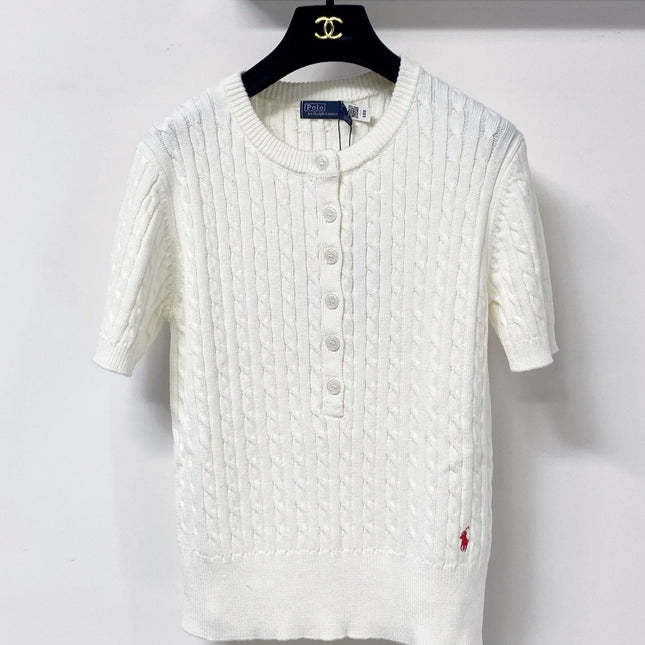 RALPH LAUREN 26S SHORT SLEEVE KNIT SWEATER 327