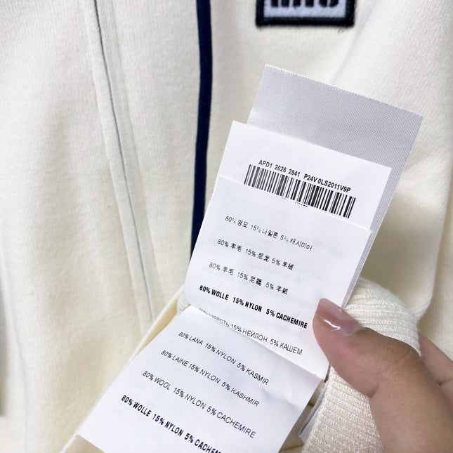MIUMIU 26S ZIP-UP HOODED KNIT CARDIGAN 1462