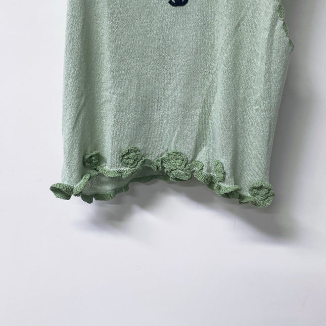 CHANEL 26S TRIM SLEEVELESS KNIT TOP 1642