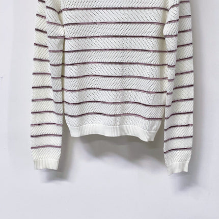 CHANEL 26S STRIPED CREWNECK KNIT SWEATER 1517