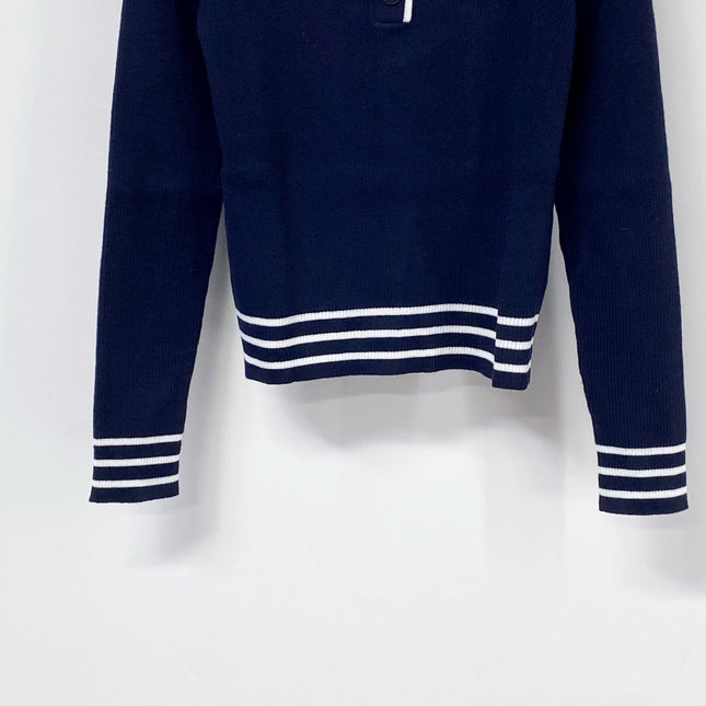 PRADA 26S LONG-SLEEVE KNIT POLO SHIRT 1107