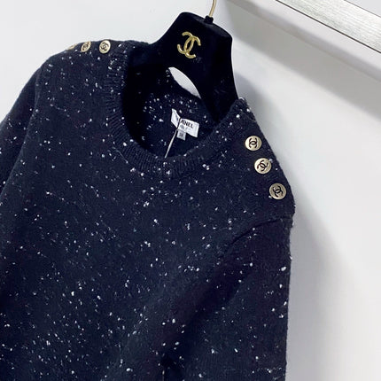 CHANEL 26S SHORT SLEEVE CREWNECK KNIT SWEATER 1507