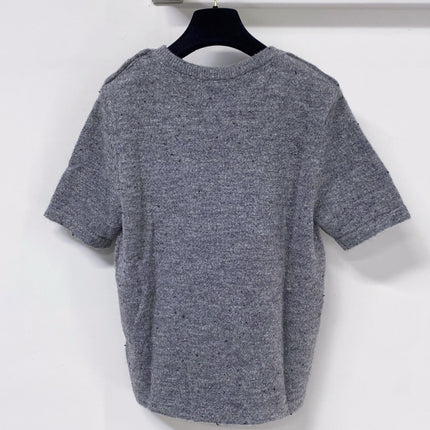 CHANEL 26S SHORT SLEEVE CREWNECK KNIT SWEATER 1506