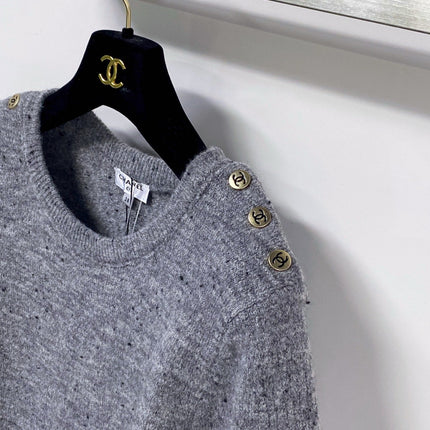 CHANEL 26S SHORT SLEEVE CREWNECK KNIT SWEATER 1506