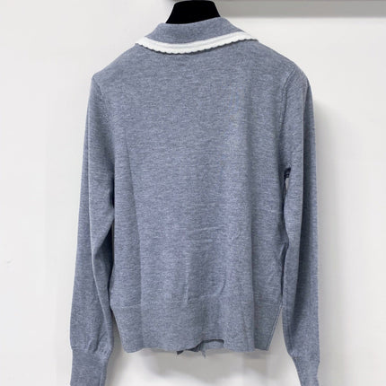 MIUMIU 26S COLLAR RUFFLE CARDIGAN 1335