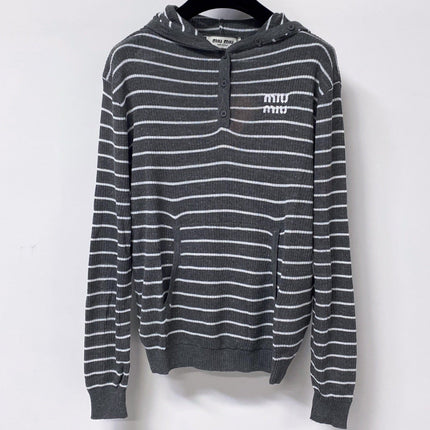 MIUMIU 26S KNIT HOODIE 1322