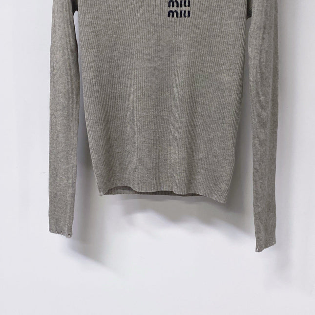 MIUMIU 26S SCOOP-NECK KNIT TOP 1323