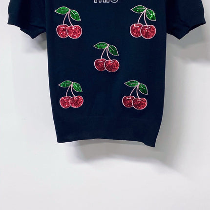 MIUMIU 26S SHORT-SLEEVE KNIT TOP 1291