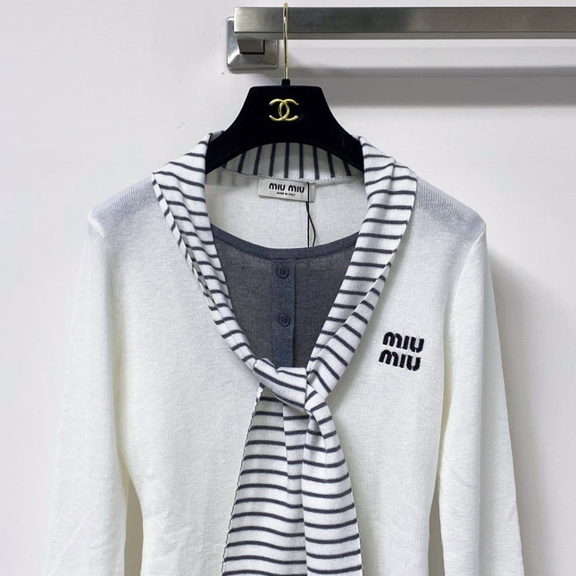 MIUMIU 26S LONG-SLEEVE KNIT TOP 1268