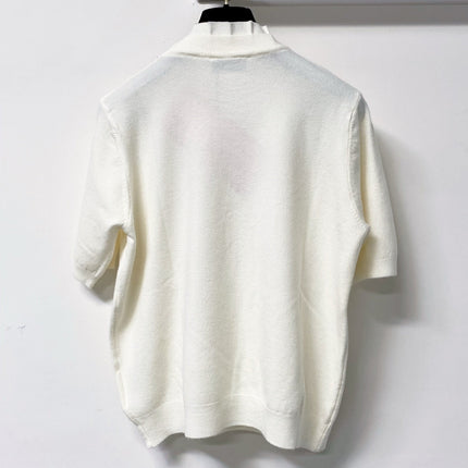 MIUMIU 26S SHORT-SLEEVE KNIT TOP 1423