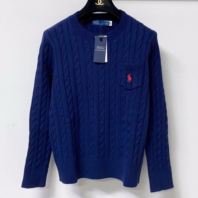 RALPH LAUREN 26S CREW-NECK CABLE-KNIT SWEATER 728
