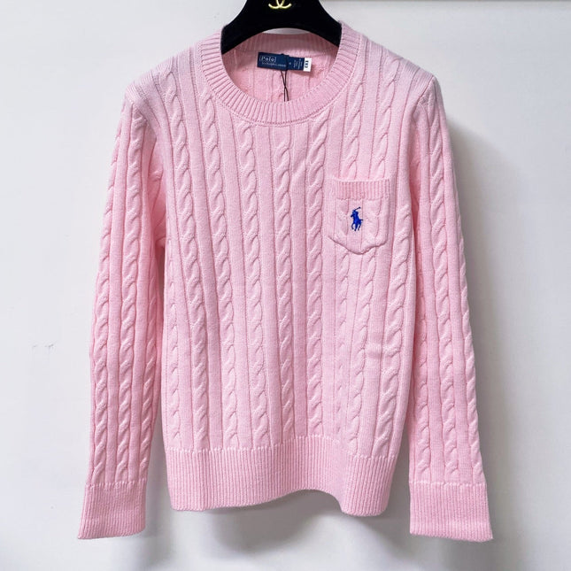 RALPH LAUREN 26S CREW-NECK CABLE-KNIT SWEATER 725