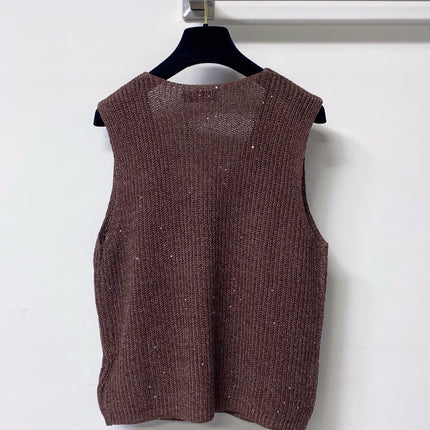 VALENTINO 26S V-NECK BUTTONED KNIT VEST 418