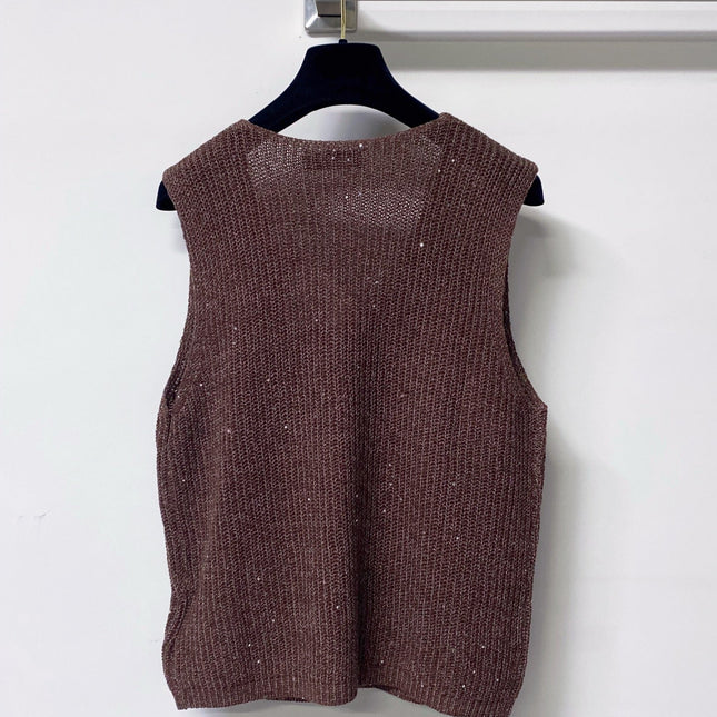 VALENTINO 26S V-NECK BUTTONED KNIT VEST 418