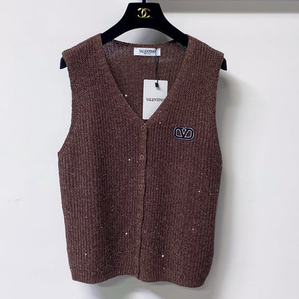VALENTINO 26S V-NECK BUTTONED KNIT VEST 418