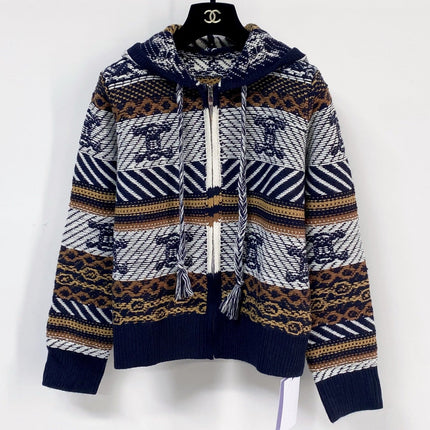 CELINE 26S ZIP-UP KNIT HOODIE 623