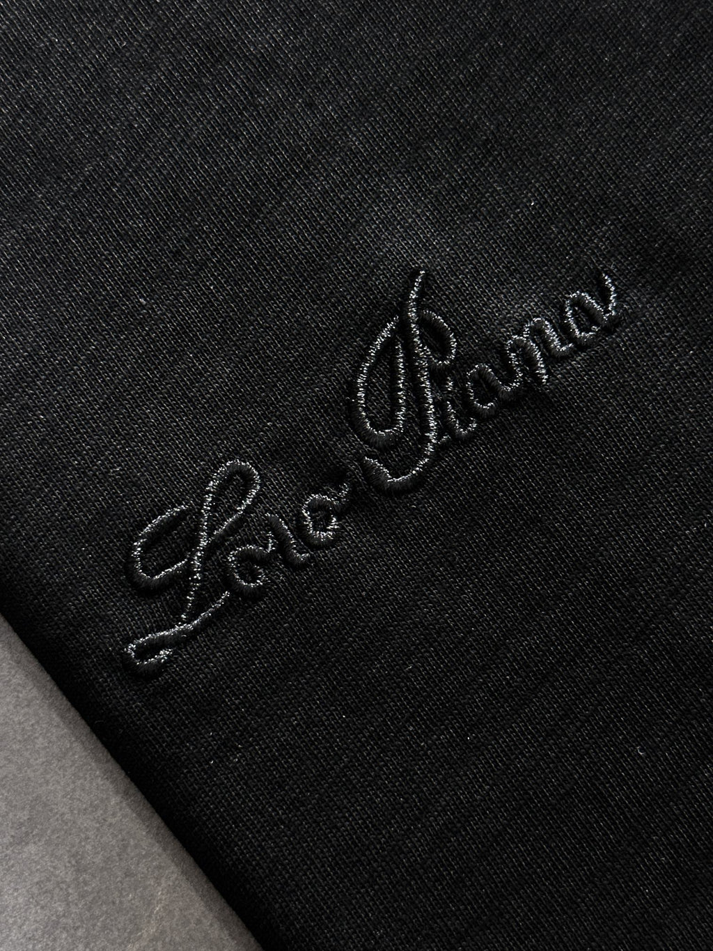 LORO PIANA CREWNECK T-SHIRT IN BLACK COTTON