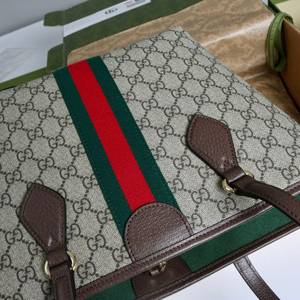 GUCCI 26S TOTE BAG 25 IN BEIGE CANVAS