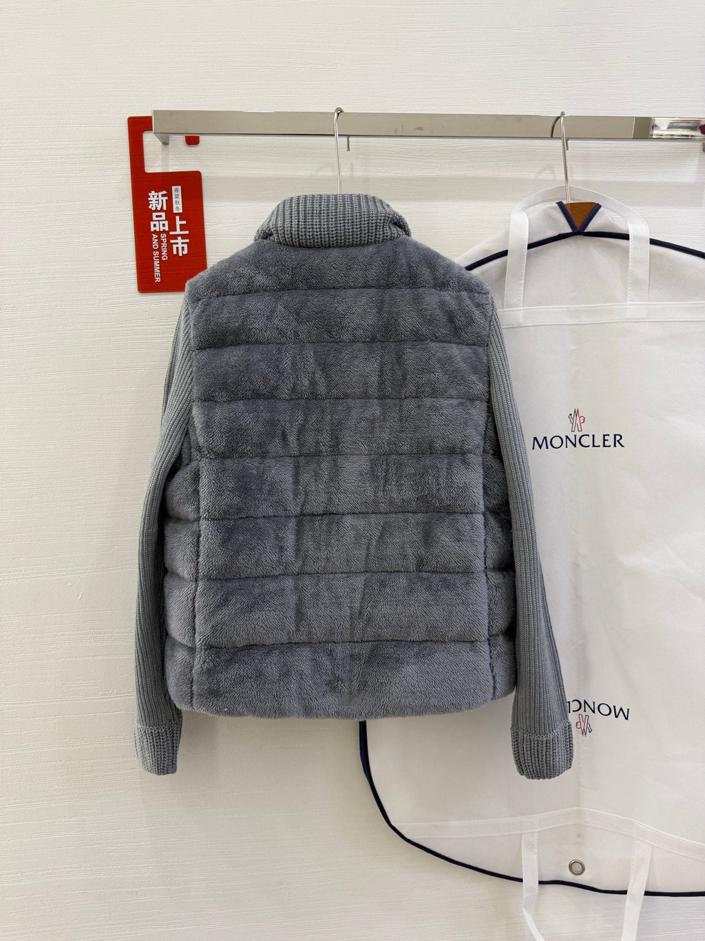 MONCLER 25S WOOL CARDIGAN IN GRAY 069