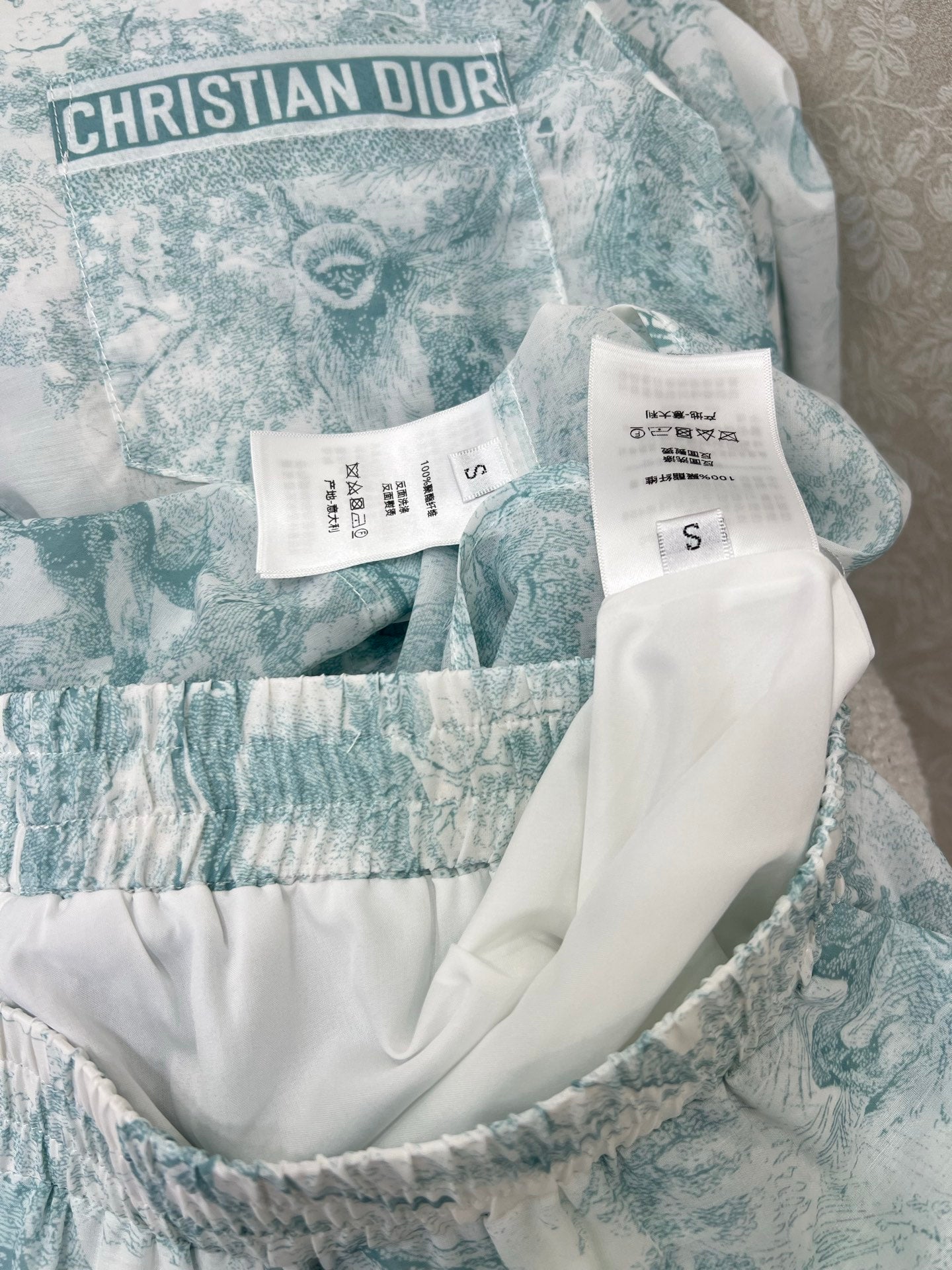 DIOR SET LONG-SLEEVE SHIRT AND SHORTS 269954