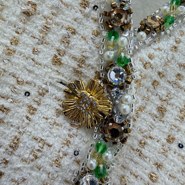 CHANEL 26S BEADED HALTER NECK VEST 821