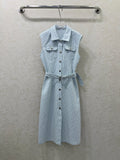 DIOR 26S SLEEVELESS MONOGRAM PRINT DRESS 1218