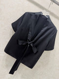 DIOR 26S SHORT-SLEEVE WAIST-TIED SHIRT 1217