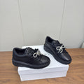 JIMMY CHOO 26S SNEAKERS 55 MM IN BLACK CALFSKIN WITH CRYSTAL BOW