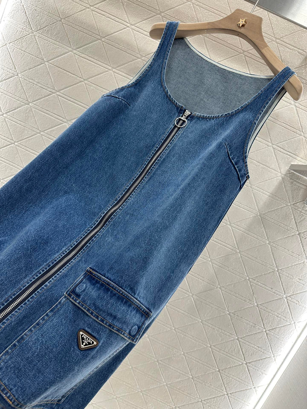 PRADA DENIM POCKET BLAZER DRESS 276614