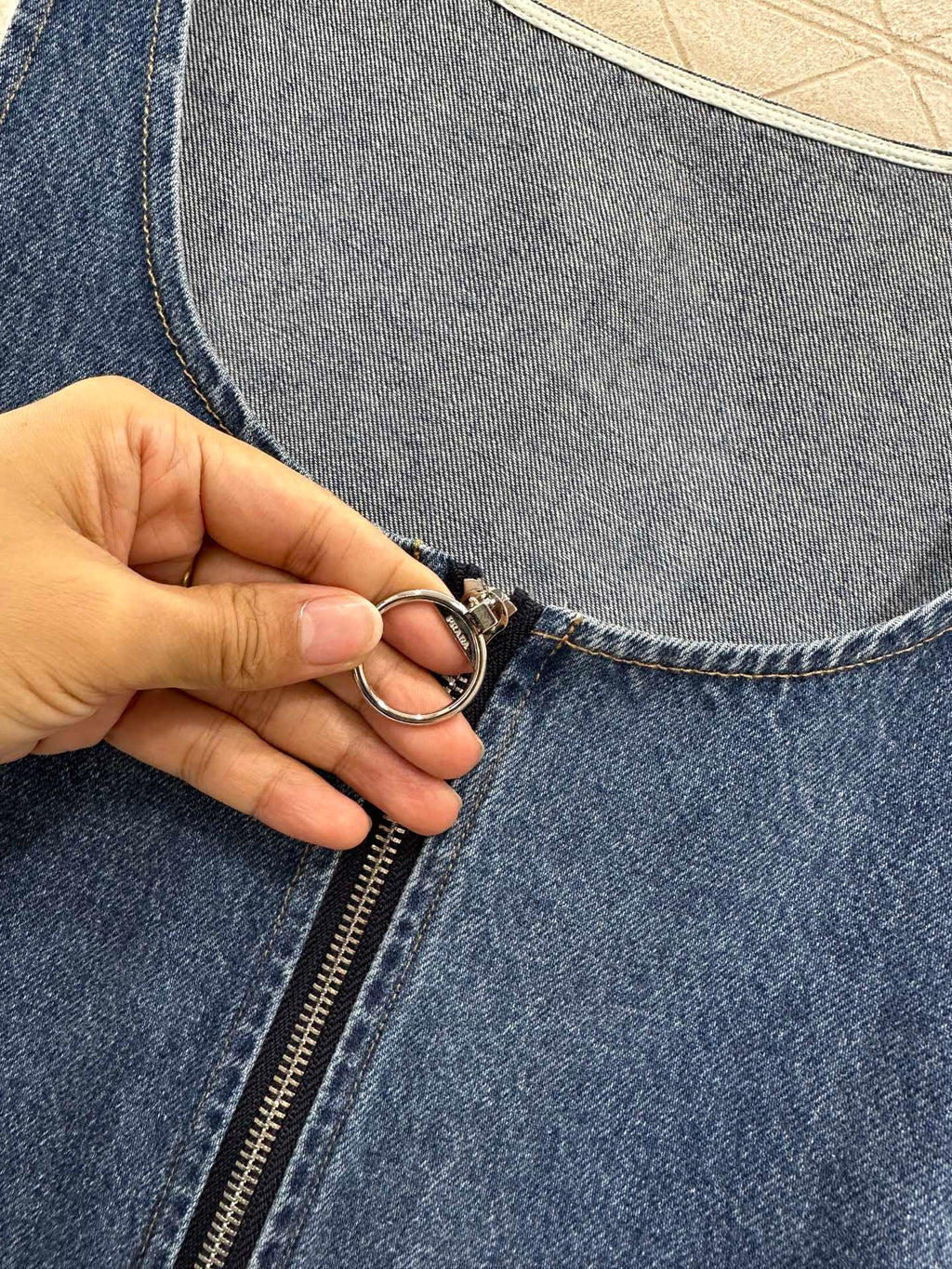 PRADA DENIM POCKET BLAZER DRESS 276614