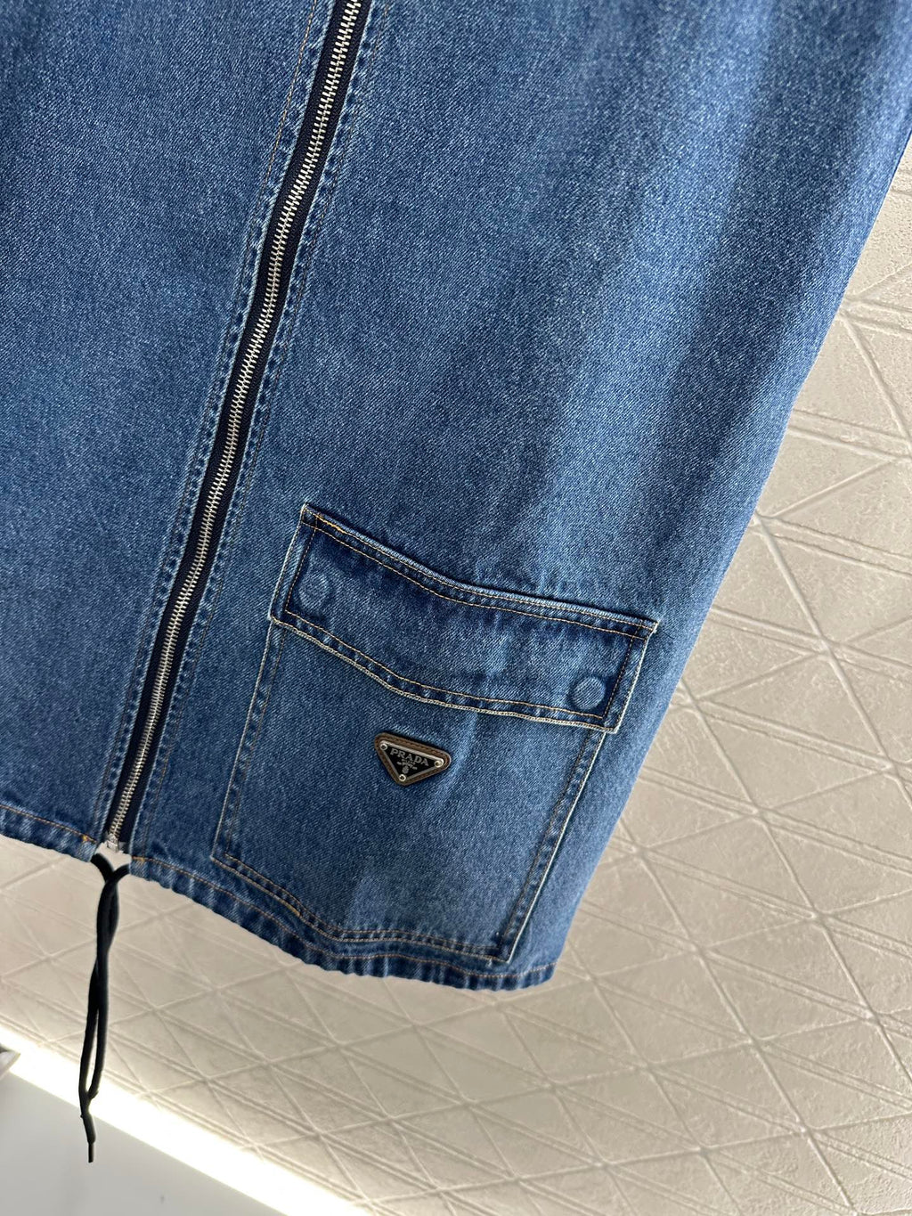 PRADA DENIM POCKET BLAZER DRESS 276614