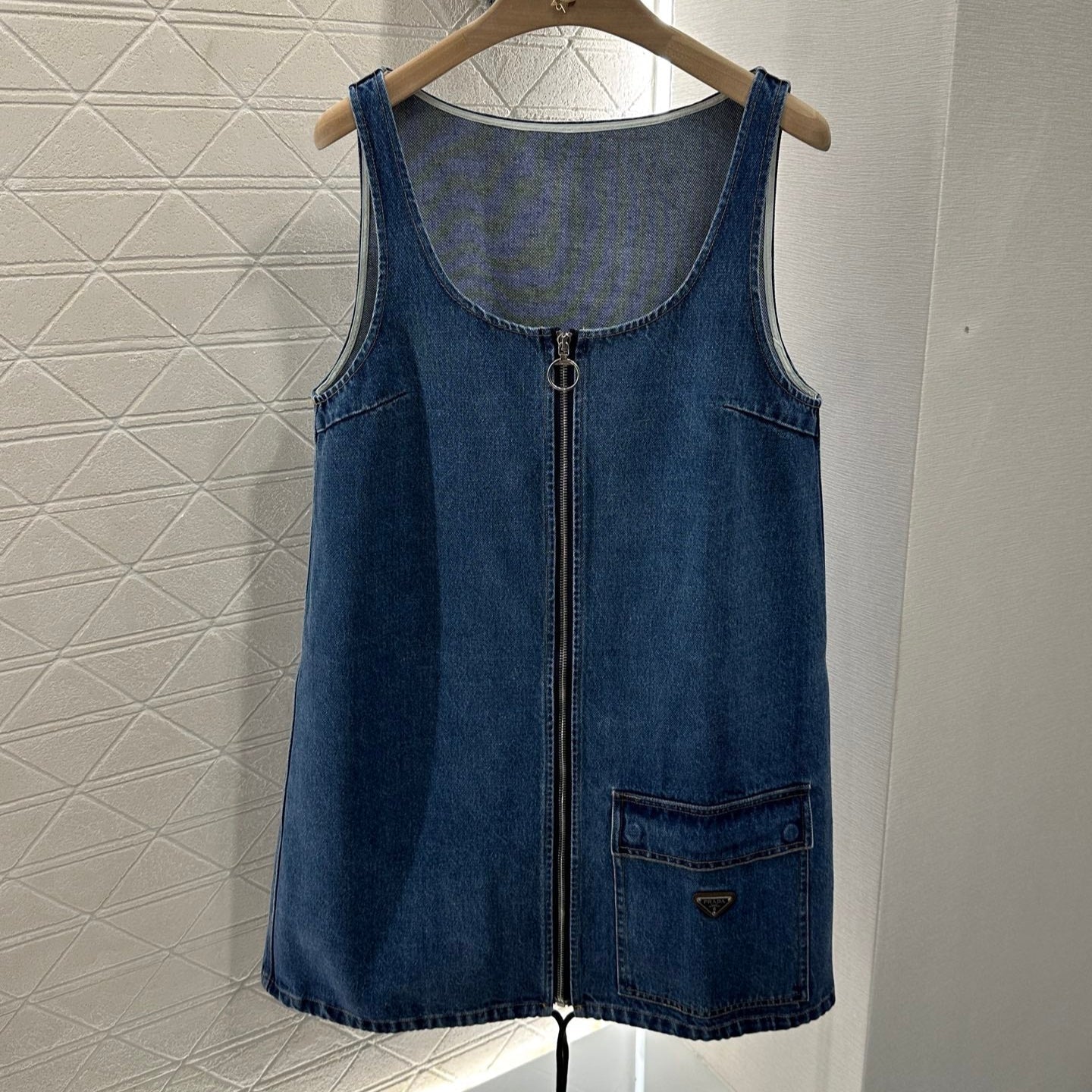 PRADA DENIM POCKET BLAZER DRESS 276614