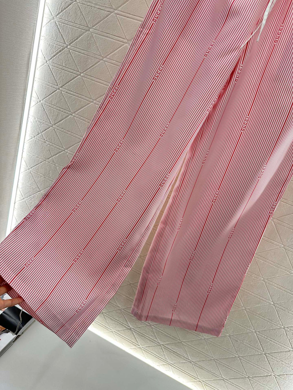GUCCI STRIPED WIDE-LEG PANTS 276518