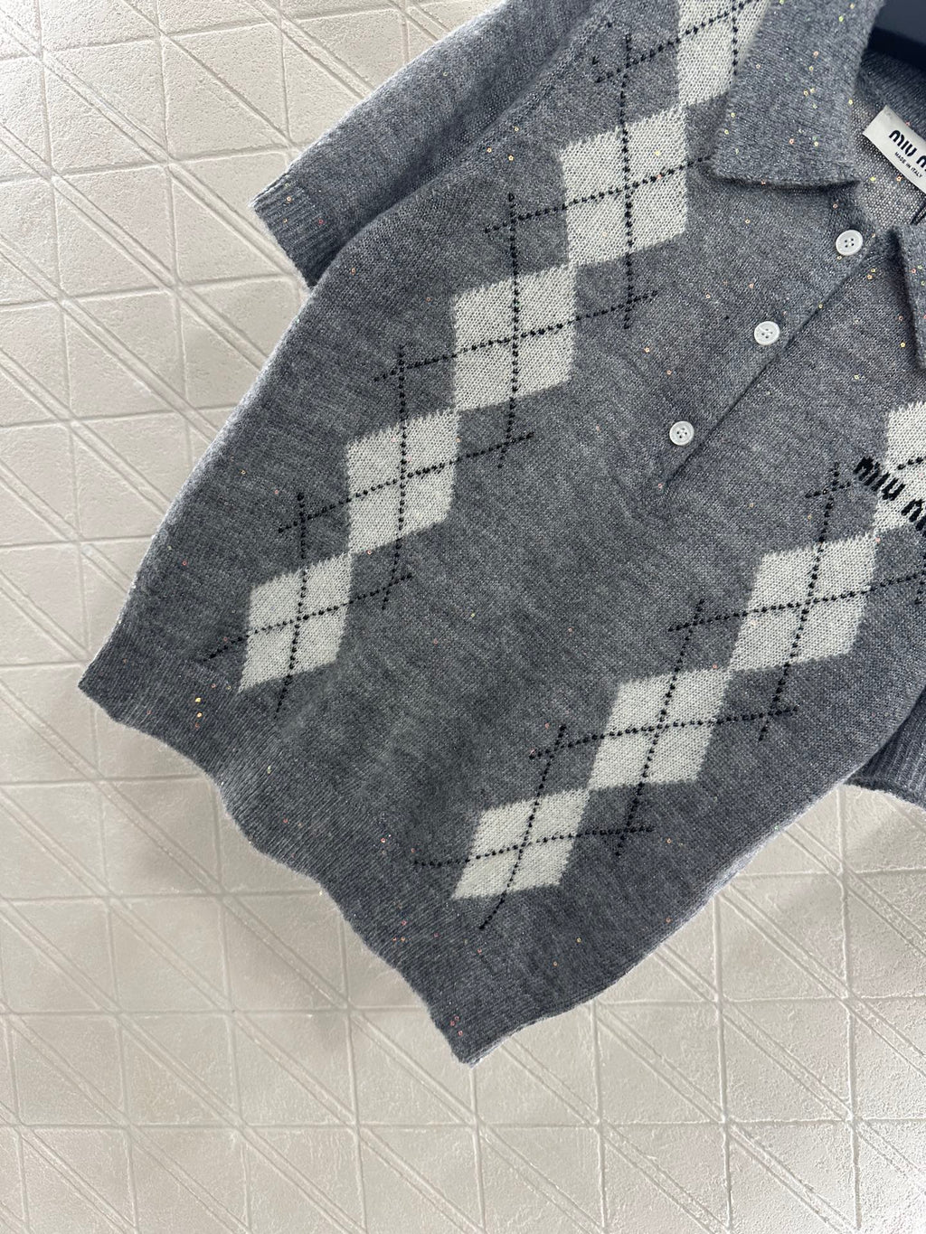 MIUMIU SHORT-SLEEVE KNIT TOP STYLE 23