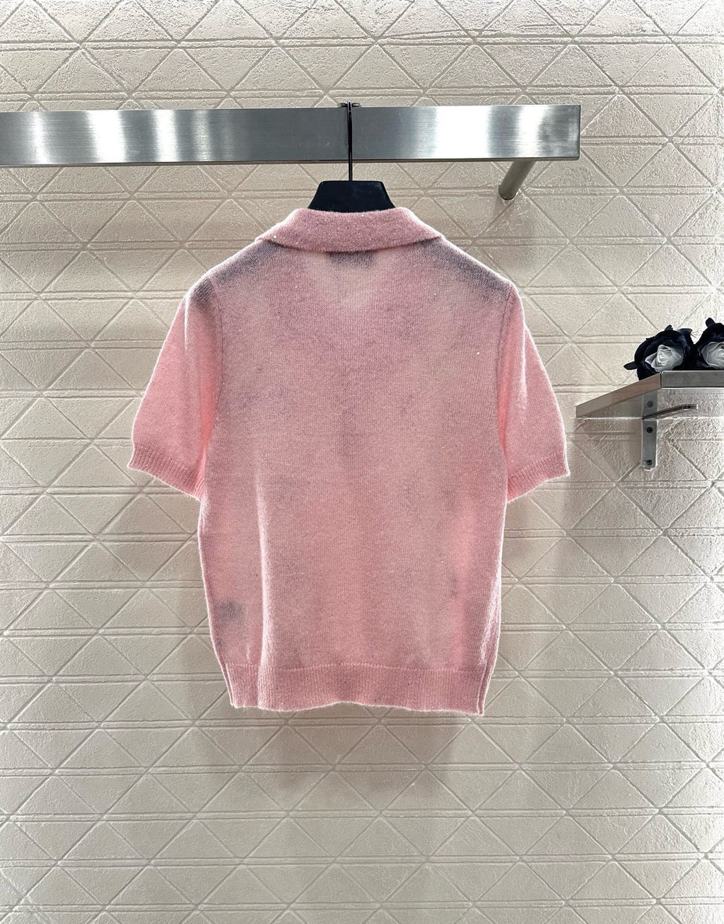 MIUMIU SHORT-SLEEVE KNIT TOP STYLE 24