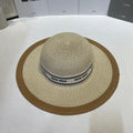 MIUMIU 26S WIDE-BRIM STRAW HAT IN BEIGE 343683