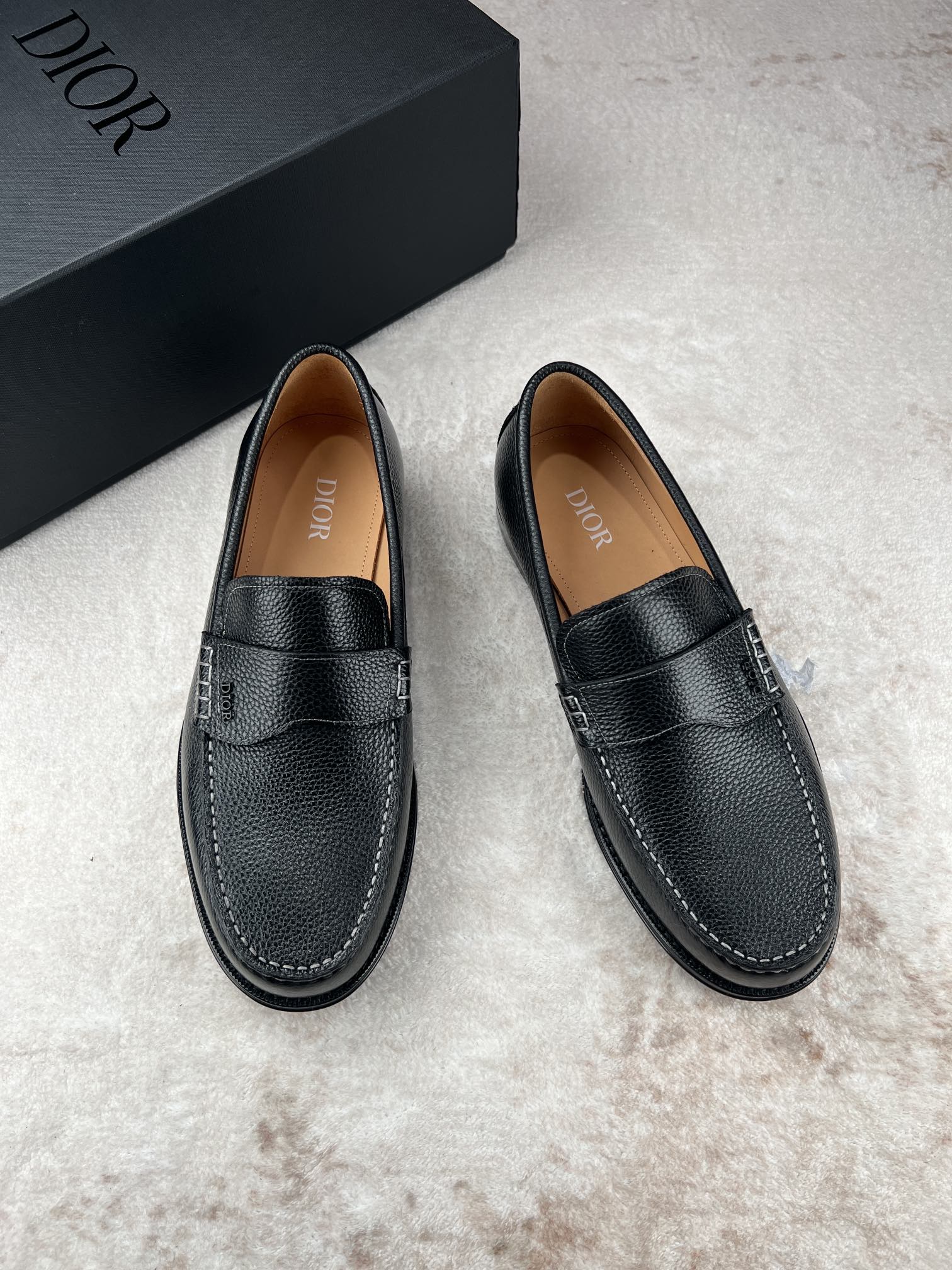 CD GRANVILLE LOAFER BLACK GRAINED CALFSKIN